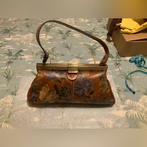 Patricia Nash enlightened garden Ferrara frame satchel.